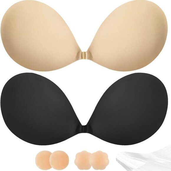 Sticky Bra Push Up - Strapless Adhesive Bras,Invisible Backless Bra,Lift Support - Picture 1 of 7